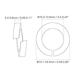 uxcell 30 Pcs Spring Lock Washer, M10 Split Lock