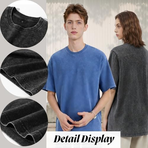 mens oversized t shirt 3 pack cotton basic tee shirt men summer retro washed shirt unisex fashion casual vintage hip hop tees