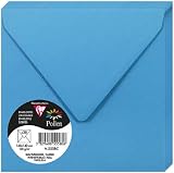 Clairefontaine 5558C Pack of 20 Gummed Envelopes 14x14cm Pollen Blue