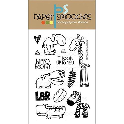 Paper Smooches 4 x 6-inch Clear Stamps-Zoo Crew