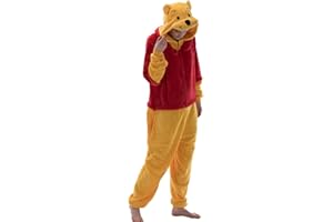COSUSKET Snug Fit Unisex Adult Onesie Pajamas, Flannel Cosplay Animal One Piece Halloween Costume Sleepwear Homewear