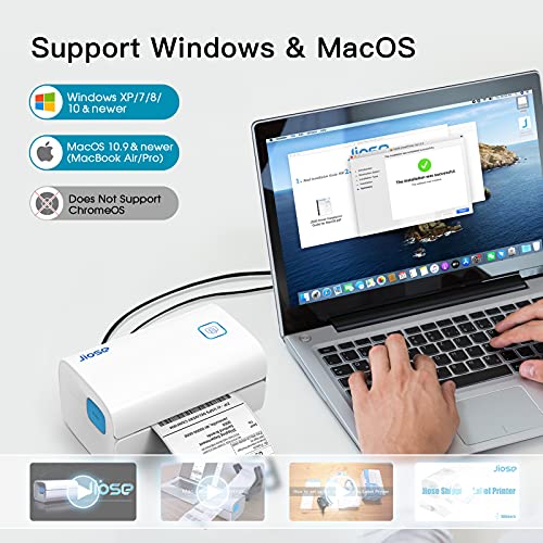 Jiose Thermal Label Printer for Small Business, Shipping ...