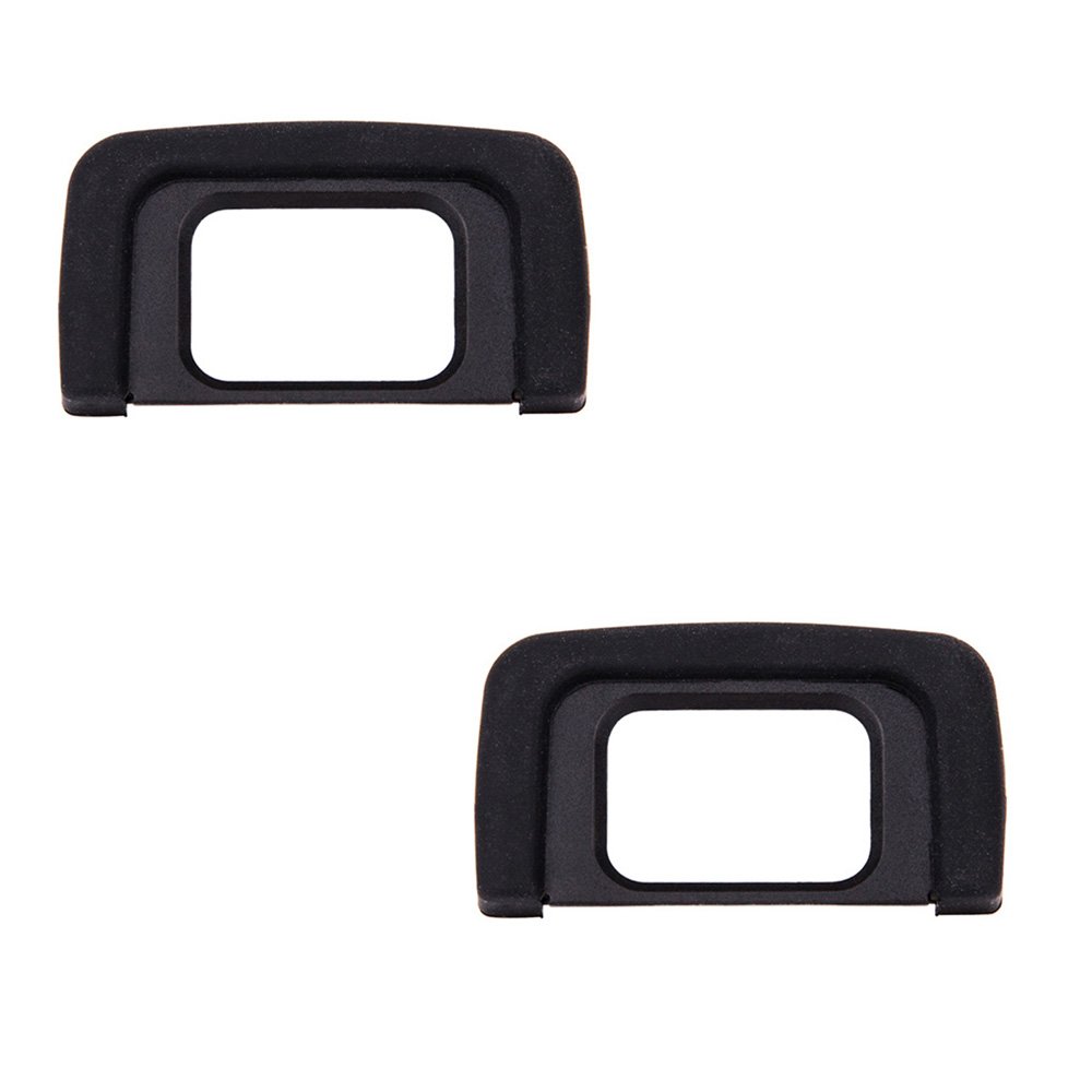 (2pcs Per Pack) JJC Soft Silicone Eyecup Eyepiece for Nikon D5600 D5500 D5400 D5300 D5200 D5100 D5000 D3400 D3300 D3200 D3100 D3000 Camera Replaces Nikon DK-25 Eyepiece