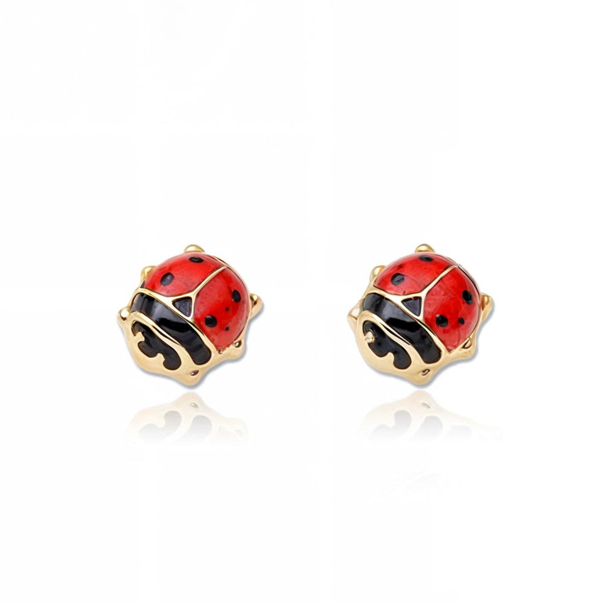 9ct Yellow Gold ladybird Children's Earrings