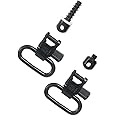 Uncle Mike's Quick Detachable Fore End Band Style Sling Swivels (Blued, 1-Inch Loop) , BLACK