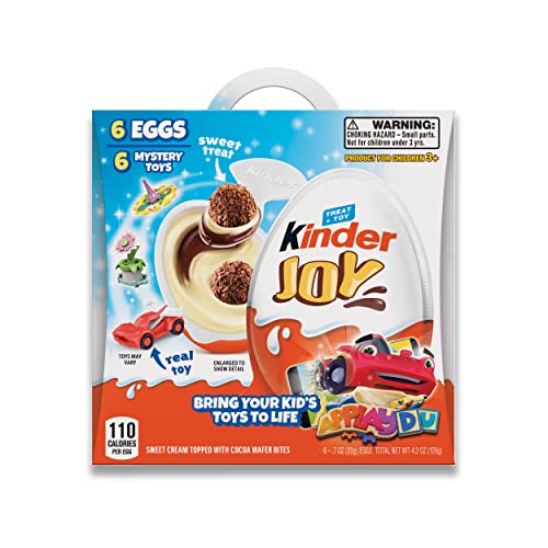 Kinder Joy Eggs, Sweet Cream and Chocolatey Wafers with Toy Inside