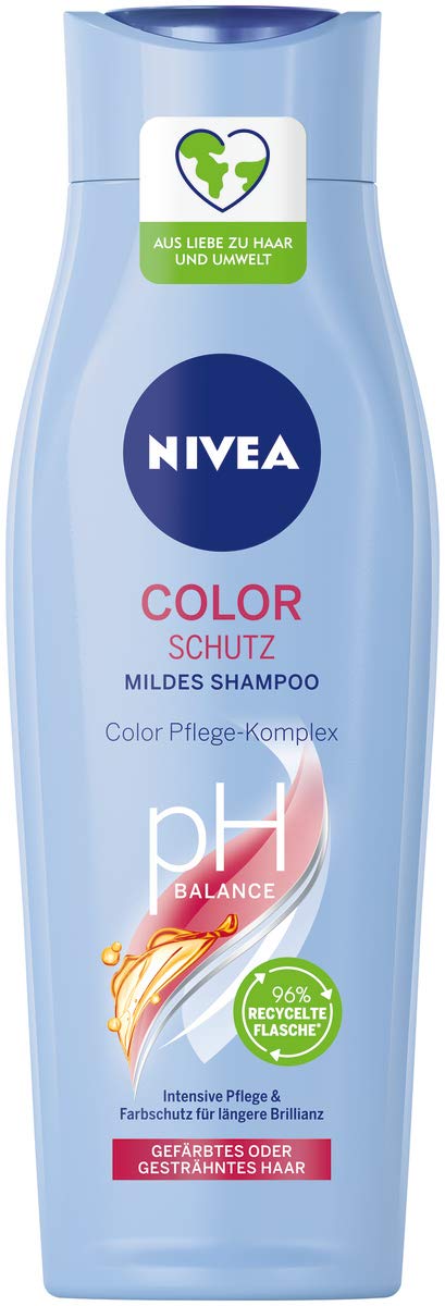 Nivea Colour Protection Mild Shampoo (250 ml), Gentle Nourishing Shampoo with colour care complex hair shampoo for healthy, coloured hair.