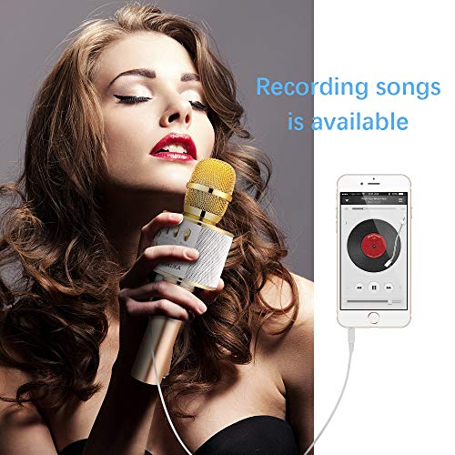 Ankuka Bluetooth Karaoke Microphone, Handheld Wireless Singing Karaoke