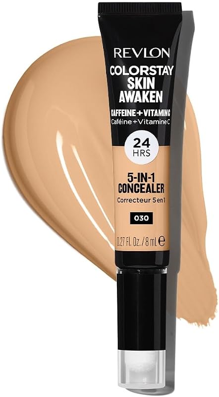 Colorstay Skin Awaken5in1 Corretor de Olheiras e Imperfeições, com Cafeína e Vitamina C, Acabamento Natural, 8ml (Tonalidade #030 Médio Claro)