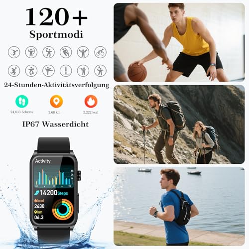 Marsyu 2026 Smartwatch Men Women ECG/Blood Pressure/BMI/HRV/Uric Acid, 1.57 Inch Health Watch with Phone Function 24H Blood Pressure Measurement Heart Rate Monitor Watch SpO2, Sleep Monitor Fitness