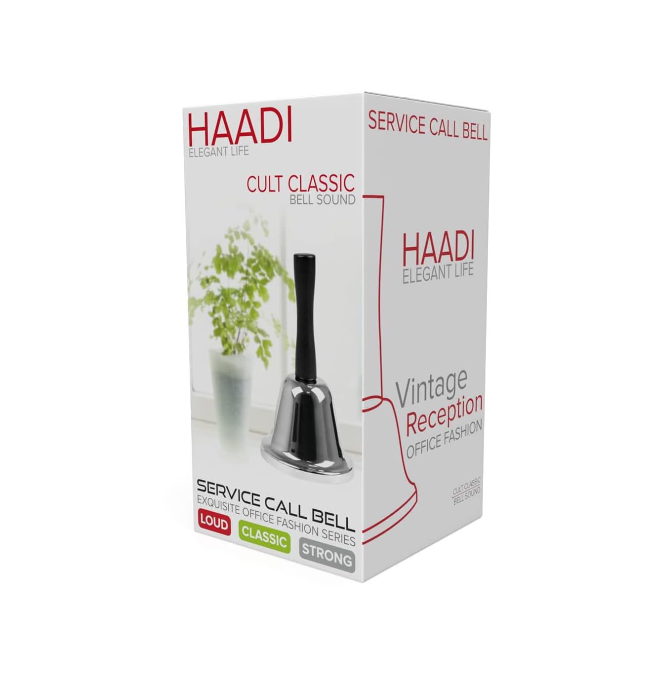 Hand Bells for Adults & Elderly | Service Bell | Dinner Bell | Call Bell | Small Metal Bell | Butler Bell | Tea Bell | Ring for Coffee Bell