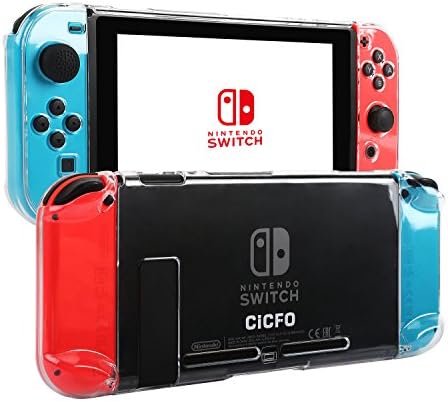 Nintendo Switch Case,CICFO Protective Crystal Hard Back Clear Cover with Shock-Absorption and Anti-Scratch Design for Nintendo Switch