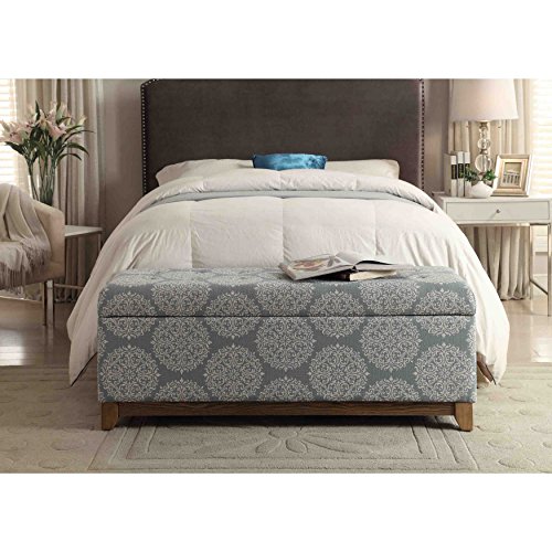 Homepop Home Decor Upholstered Large Ottoman Storage Bench Hinged