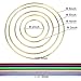 Hestya 10 pcs Metal Rings Hoops with 10 pcs 3 mm Faux Suede Cord String for Dream Catchers and Making Wedding Wreath Decor, 5 Size (2 Inch, 3 Inch, 4 Inch, 5 Inch, 6 Inch)