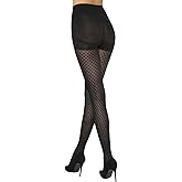 Gatta Women’s Black Diamond Pattern Shaping Control Top Tights – Modeline 02
