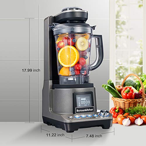 Bonsenkitchen High Speed Vacuum Blender, Multifunctional Food Processor