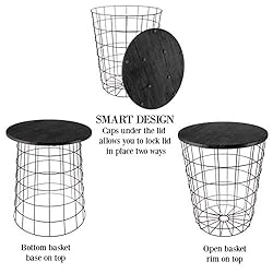 Lavish Home Nesting End Tables with Storage