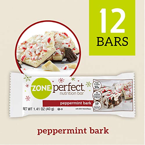 ZonePerfect Nutrition Snack Bars, 10g High-Quality Protein, Limited Edition Peppermint Bark, 1.41 oz, (12-count)