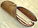 Genuine Leather Pen & Pencil Case with Zipper Close by Timber Ridge (Brown)