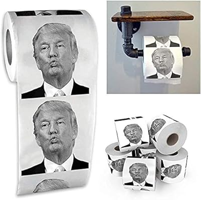 1 لفة دونالد ترامب ورق المرحاض مقالب مضحك وجه ترامبس مطبوع على كل ورقة هدية Amazon Ae