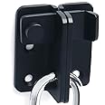 Alise Flip Latch Gate Latches Slide Bolt Latch Safety Door Lock Catch for Barn Cabinet Pet Cage Garden Bathroom Garage Window Sliding Door,Heavy Duty Stainless Steel Matte Black MS3005-B