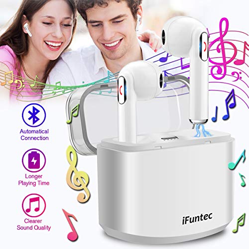 Wireless Earbuds, Adorve Bluetooth Headphones with Mic TWS Compact in-Ear Mini Cordless Earphones Stereo Wireless Earbuds with Charging Case Ear Buds Compatible for Android Phones【Upgrade Version】