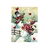 Elevin(TM) Christmas 5D DIY Rhinestone Diamond Embroid Painting counted Paint by Number Kits Cross Stitch (D-1)