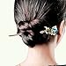 STARROP Chinese Hair Chopstick Hair Decor flower Hair Pin Hair Clip Metal Hair Stick