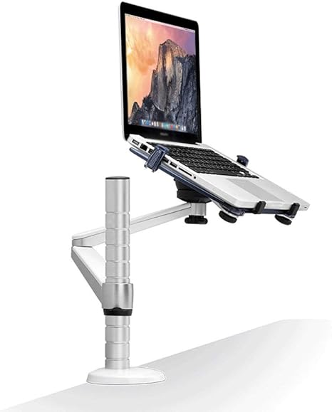 Amazon Co Jp モニター アーム モニターマウントシングルアームデスクスタンドラップトップトレイチルトスイベル10 15 6インチの ノートパソコンデスクマウントブラケット用 ホーム キッチン