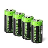 Arlo Batteries Rechargeable, Enegitech CR123A Rechargeable Lithium 3.7V 750mAh RCR123A 16340 Battery for Arlo Camera, 4 Pack