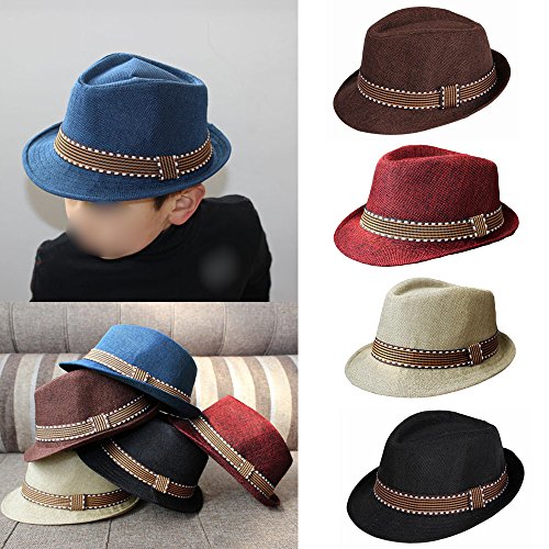 Kids Boy Girl Unisex Fedora Hats Cap 