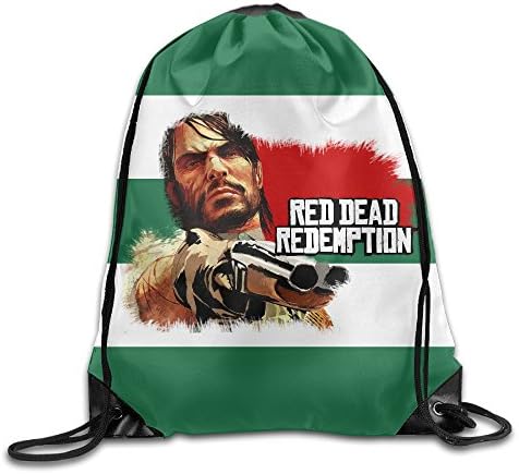 TXHLEL Red Dead Redemption Logo Print Drawstring Backpack