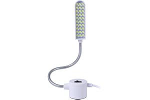 Weftnom 30 LED Sewing Machine Light, Portable Flexible Gooseneck Work Light with Magnetic Mount for Janome, Singer, Brother, Drill Presses, Desks, Crafts, Workbenches, and Lathes