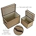 LightBiz Foldable Fabric Cloth Storage Cube Basket Bins Organizer with Lids, for Underwear, Socks, Bras, Tights, Leggings, 2 Pack, Khaki