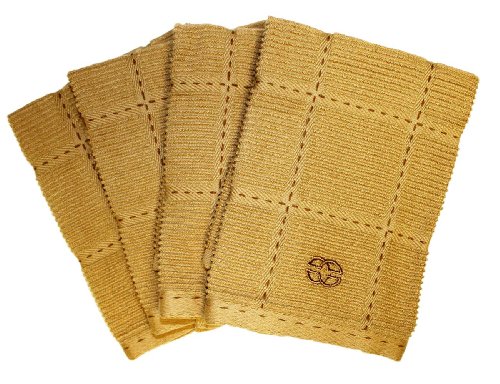 Calphalon Textiles 4-Piece Solid Dish Cloth Set, Biscotti