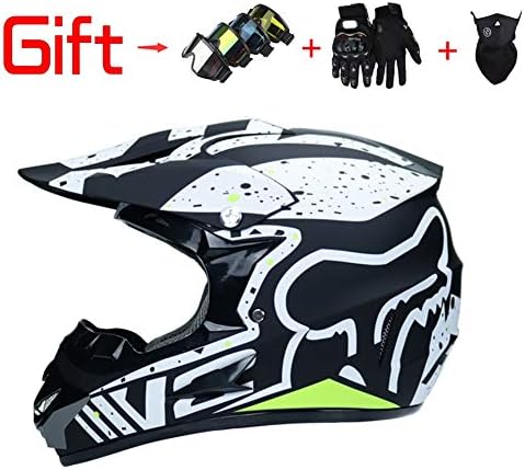 MYMGG Adult Off Road Helmet DOT Dirt Bike Motocross ATV Motorcycle Offroad