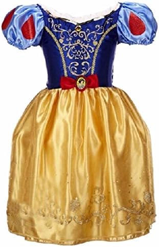 Laryana Kids Children Girls Snow White Princess Cosplay Palace Full Dress (140cm/6T-7T, Yellow)