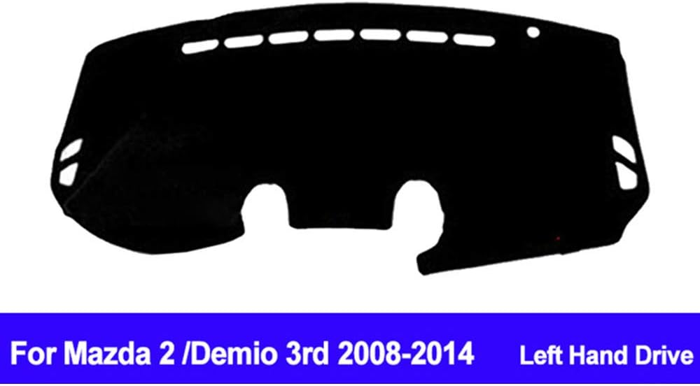 AUCD Car Dashboard Cover Dash Mat Dash Board Pad Carpet Dashmat Anti-UV for Mazda 2 Demio 3rd 2008-2010 2011 2012 2013 2014