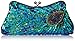 MG Collection Laurel Beaded Sequined Peacock Purse