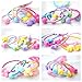 Omystyle Cute Hair Ties Head Bands Ropes Hair Colorful Elastics Ponytail Holder for Baby Toddler Girl Rabbit Ear Apple Rose Heart Nine Styles 50 PCS