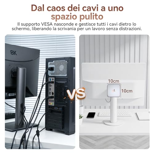 Huidun H80 Mini PC Win 11 Pro, AMD Ryzen 5 16GB RAM 512GB SSD, Micro Desktop Computer, Radeon Vega 8 Graphics, 4K@60Hz UHD, Silent for Office, Study and Automation 24/7, 3 Year Warranty