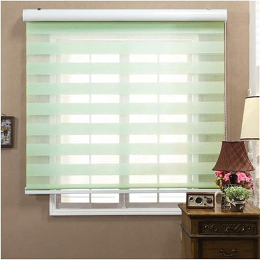 Amazon Com Weicg Blinds Venetian Blind Blackout Blinds Day And Night Roller Blinds Trimmable Need Punching Installation Suitable For Octagonal Windows Bay Windows Floor To Ceiling Windows Home Kitchen