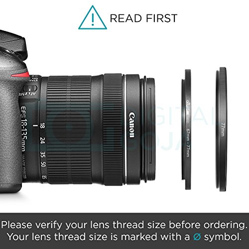 Altura Photo 67-77MM Step-Up Ring Adapter (67MM Lens to 77MM Filter or Accessory) + Premium MagicFiber Cleaning Cloth - Thumbnail 2