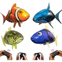 Air Swimmers AquAIRium 4-Pack: Flying Shark, Clownfish, Regal Tang, and Bass Fish