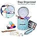 BONTIME Premium Yarn Storage Bag - Portable & Water-Resistant Knitting Bag for Ultimate Organization,Pockets for Crochet Hooks and Needles and Slits on Top to Protect Yarn,Lucky Clover Print