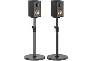 CHUNXIAO Height Adjustable Bookshelf Speaker Stands Pair for Klipsch Speaker Stands for Surround Sound - Heavy-duty Floor Speaker Stand for Klipsch R-50M R-51M R-40M R-41M Speakers Stands with Cable Management