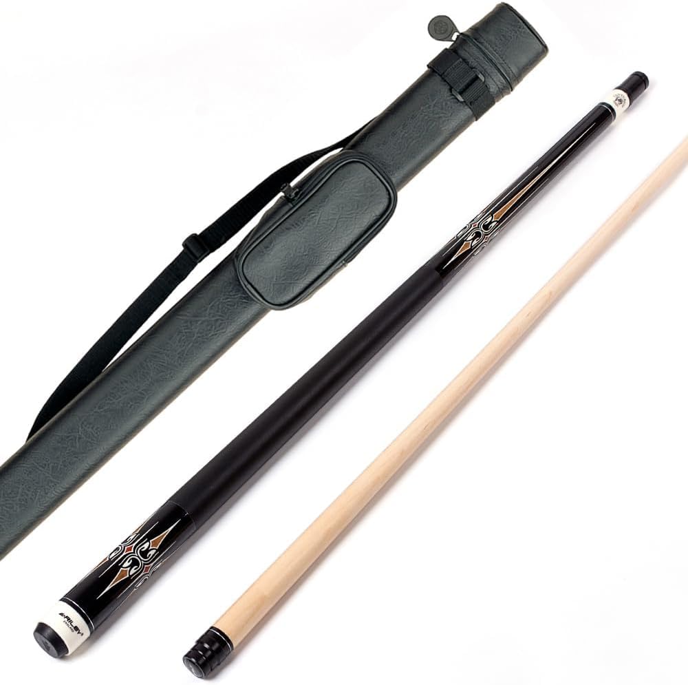 Riley Centurion American Pool Cue with Simulated Leather Grip Section-58 (147cm) - 13mm tip- complete with Hard Case (P5C)