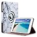 ULAK iPad Mini Case,iPad Mini 2 Case,iPad Mini 3 Case, 360 Degree Rotating Smart Synthetic Leather Stand Case Cover for Apple iPad Mini 1/2/3 with Auto Sleep/Wake Function (Artistic Marble Pattern)
