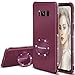 Henpone Case for Samsung Galaxy S21 Plus Case for Women Girl,Bling Diamond Ring Protective Case with Ring Kickstand for Samsung Galaxy S21 Plus 6.7'' 5G Fashion Grey