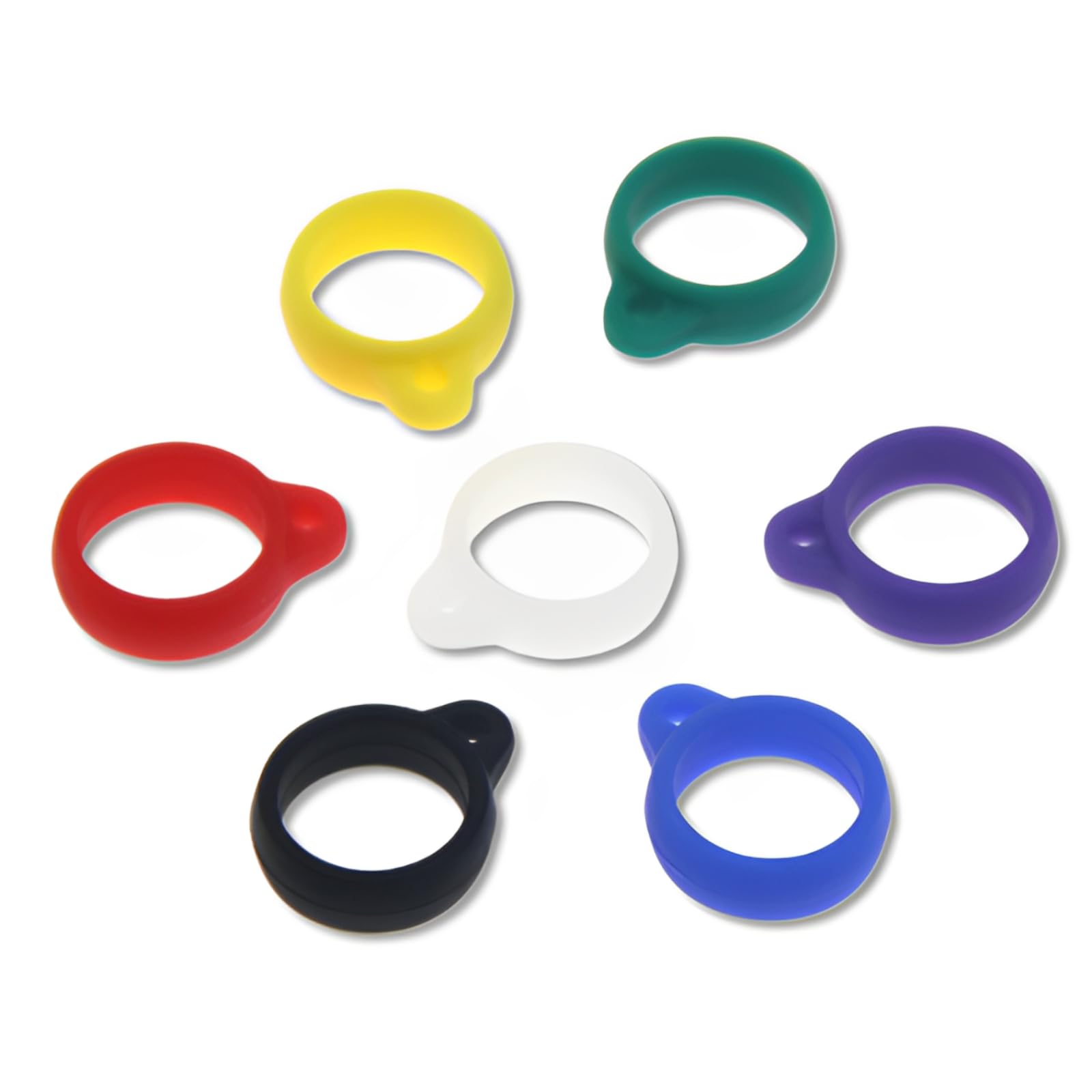 solunaterra アンブレラマーカー 傘 マーカー 7個 目印 シリコン 推し活 カラフルリング (7色)商品画像